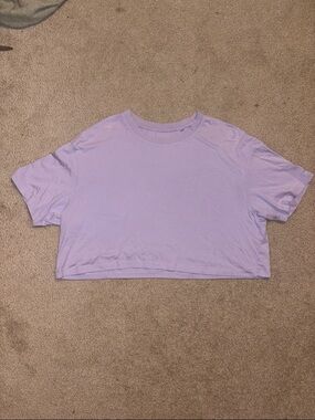 Lavender Cropped Boxy Tee
